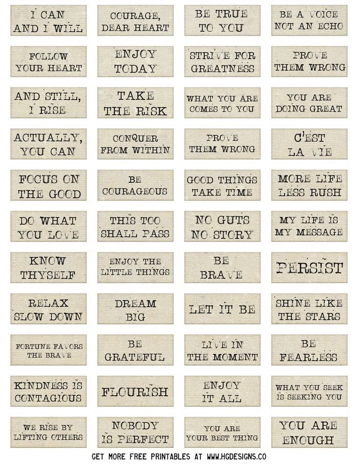 freebie: printable words collage sheet
