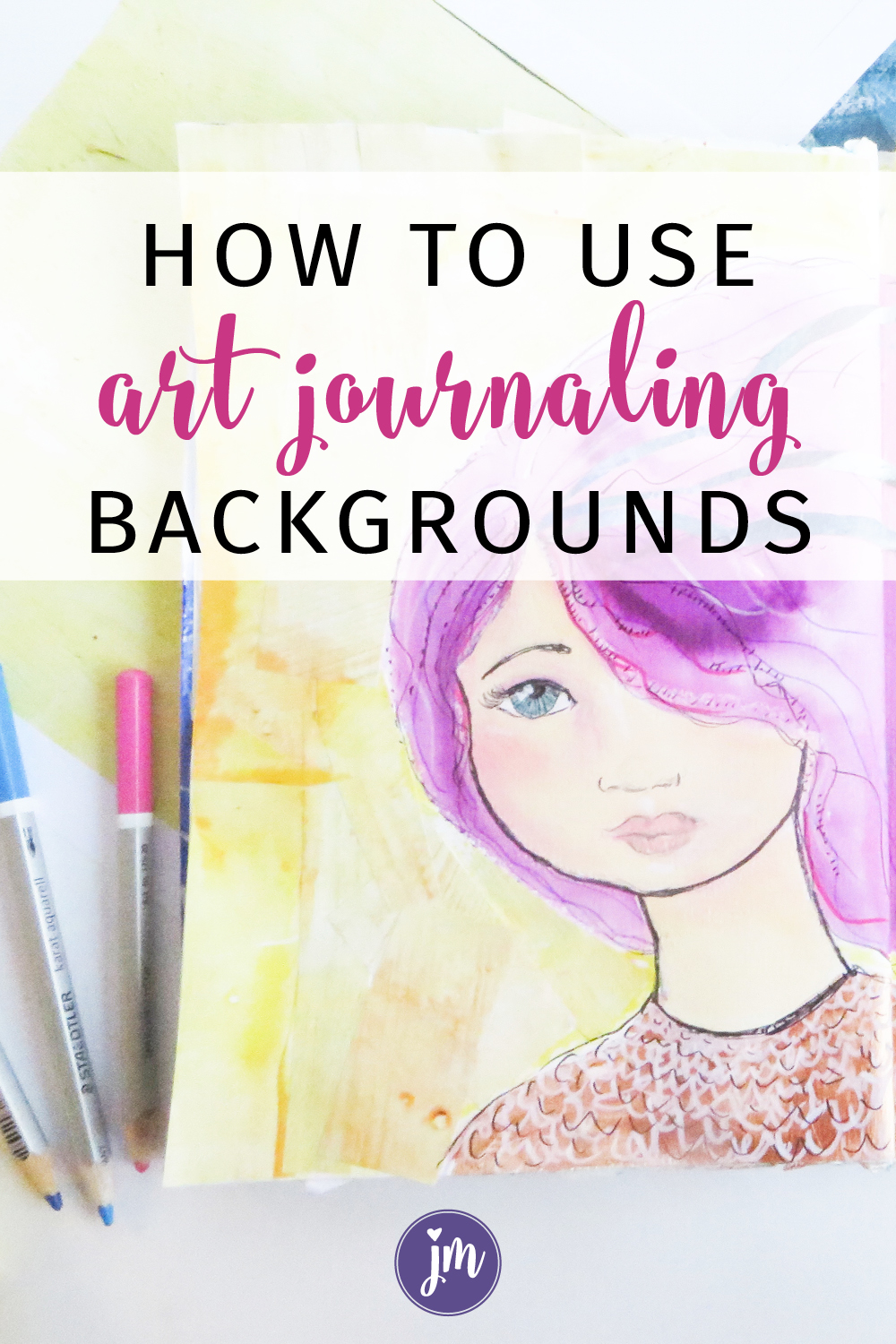 How to Use Printable Backgrounds for an Art Journal - Jennie Moraitis
