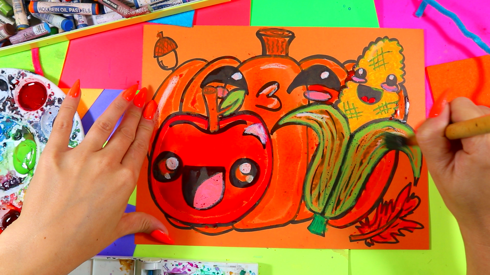 Autumn Harvest Art Project for your Classroom with Printable Art ...