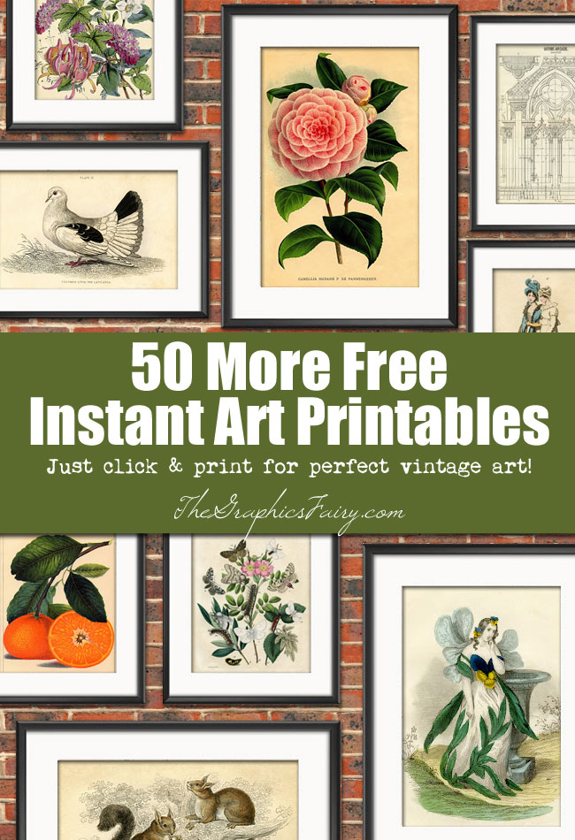 50 (More) Free Wall Art Printables! - The Graphics Fairy