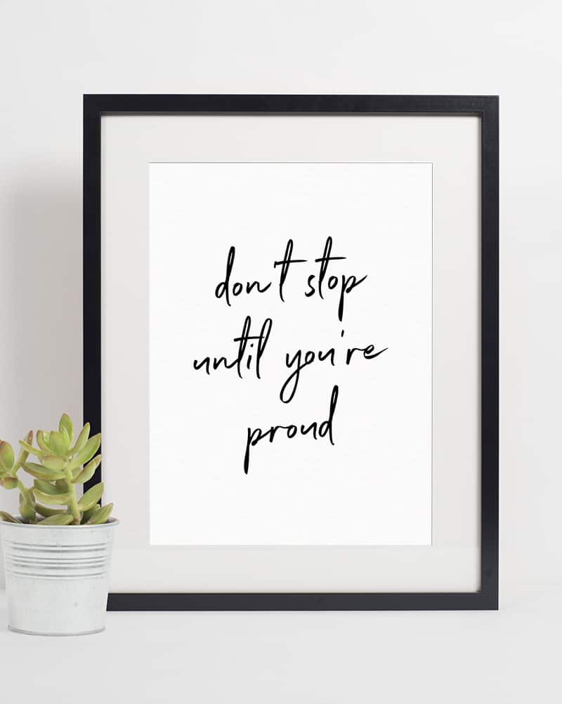 Free Motivational Wall Art Quote Printables &  Backgrounds - Crazy ...