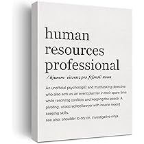 Human Resources Professional Definition Print on Canvas Wall Art ...