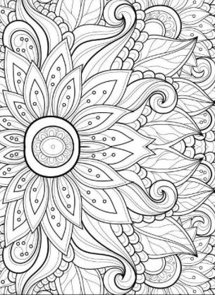 Skull and Flowers Coloring Page Instant Download, Relaxing Art ...