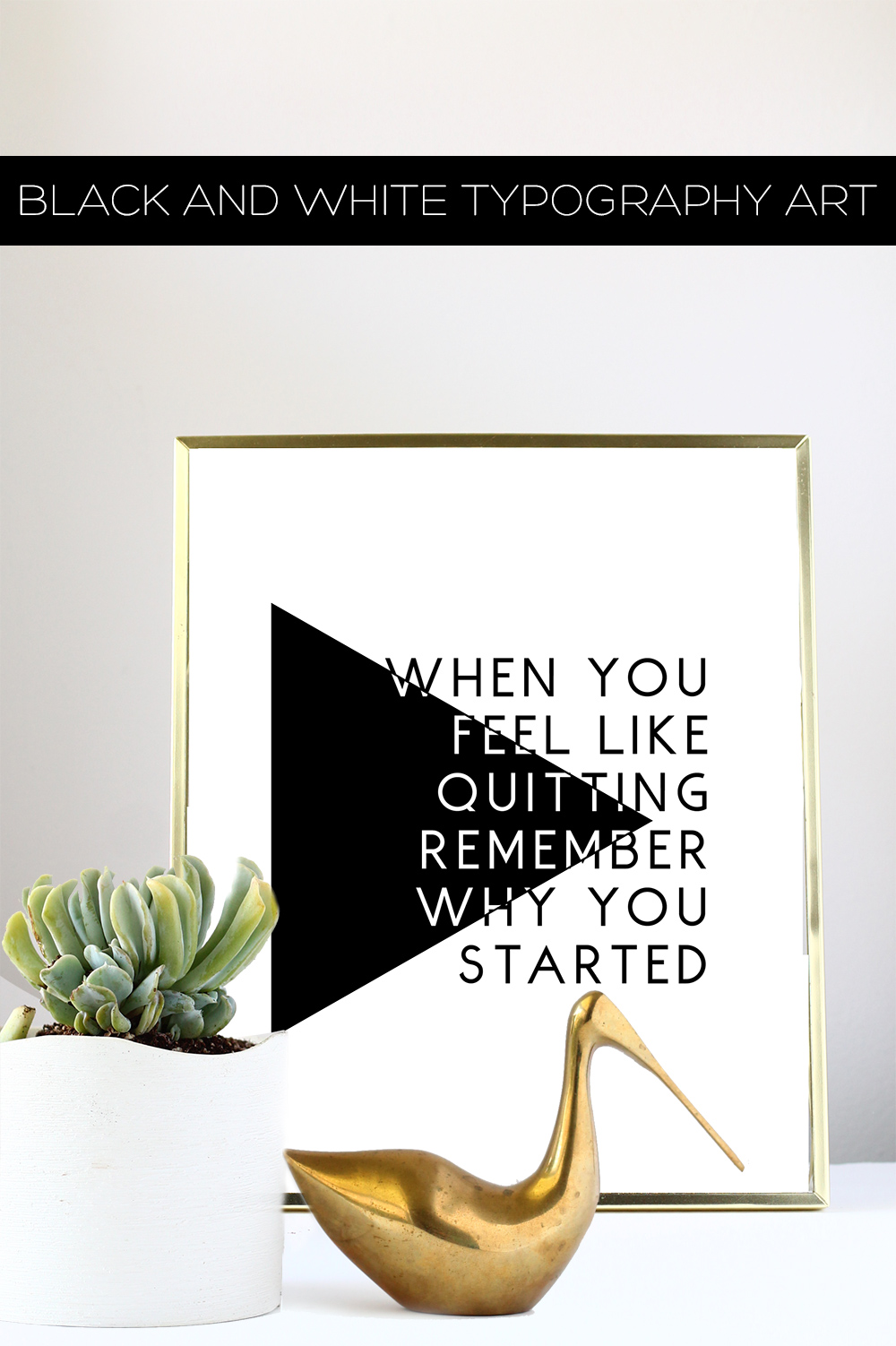 Printable | Black and White Typography Art - Squirrelly Minds