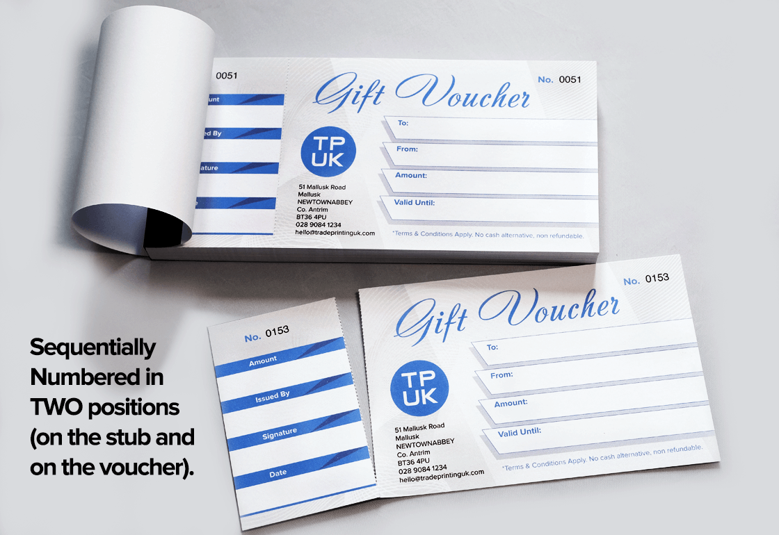 GIFT VOUCHER printing from £25 | Gift Voucher Books