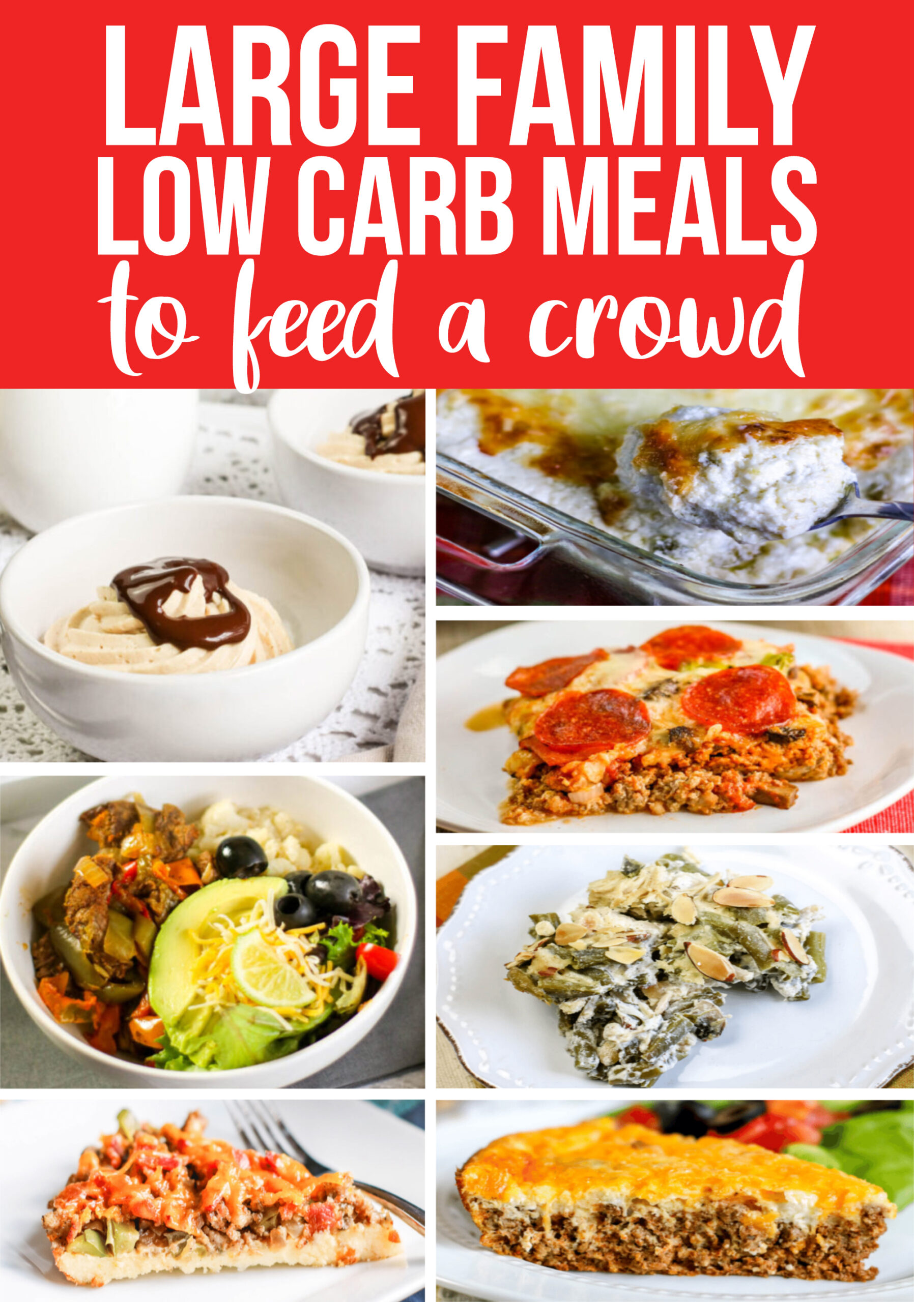 Large Family Low Carb Meals to Feed a Crowd - Large Family Table