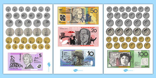 printable australian money games