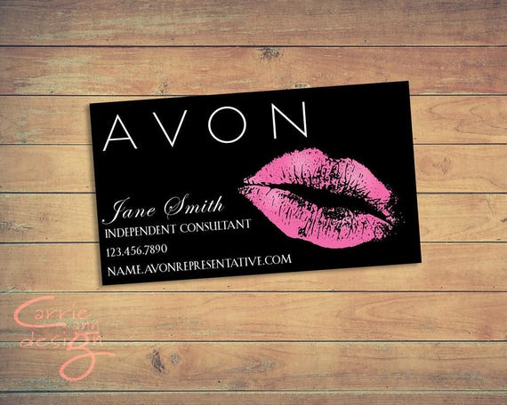 printable avon business cards
