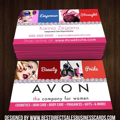 printable avon business cards