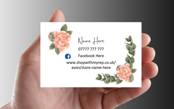 printable avon business cards
