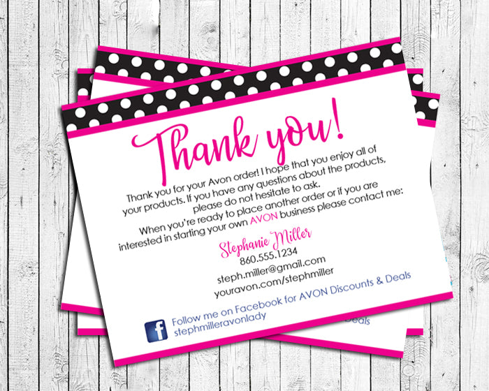 printable avon business cards