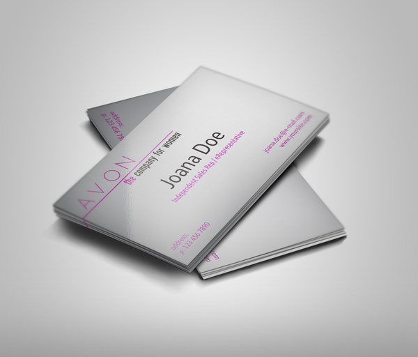 printable avon business cards