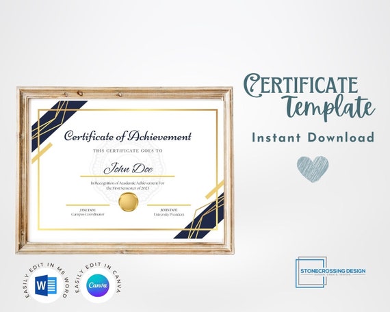 printable award certificate word