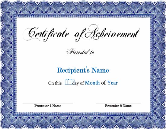 printable award certificate word