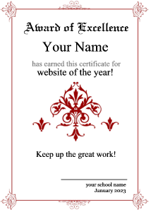 printable award certificates for business