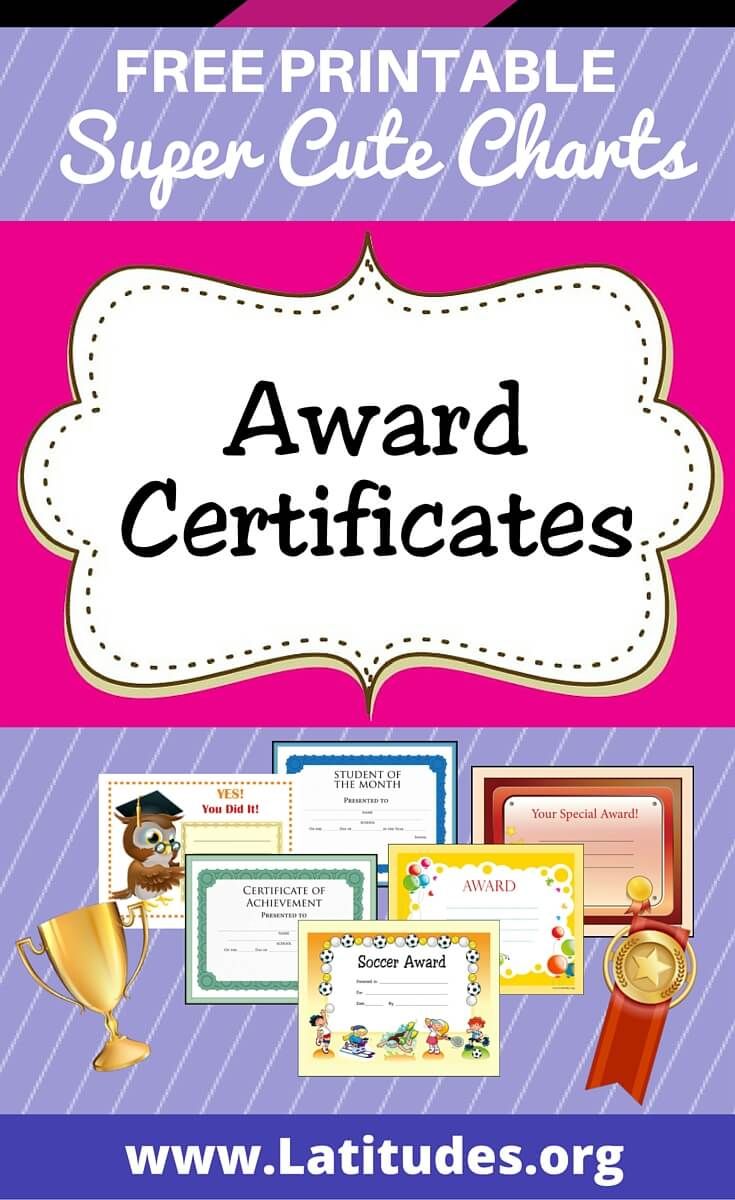 Printable Award Certificates for Kids