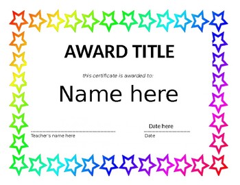Certificate templates | TPT