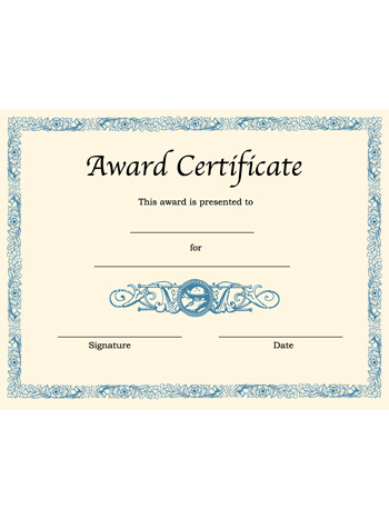 printable award certificates