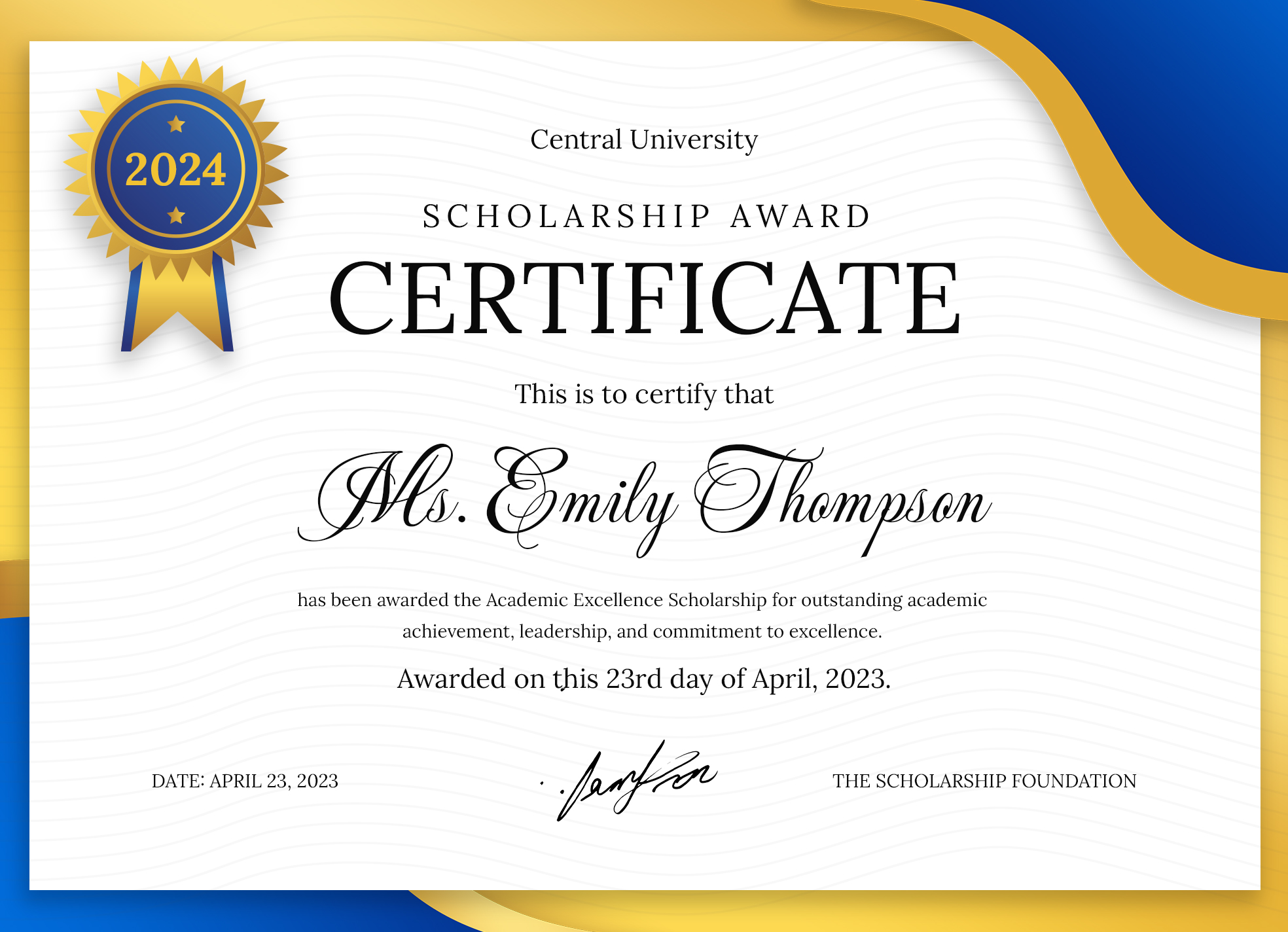 printable award of excellence certificates