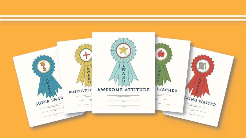 printable awards for students