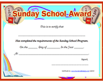 printable awards for sunday school