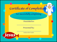 Free Certificates Of Completion For Childrens Ministry