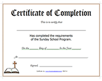 printable awards for sunday school