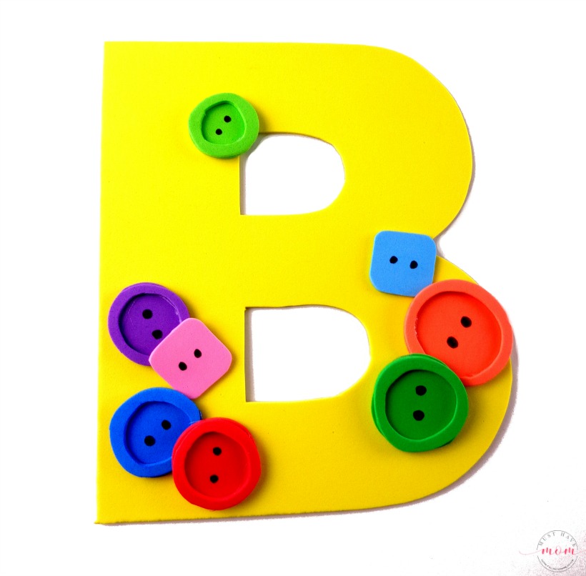 B is for Buttons Letter Craft {Free Printables} - Must Have Mom