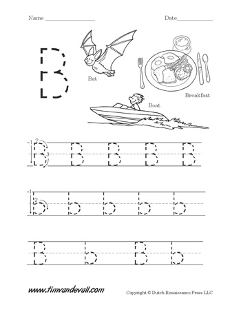 Letter B Worksheets - Tims Printables