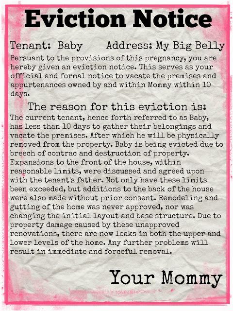printable baby eviction notice