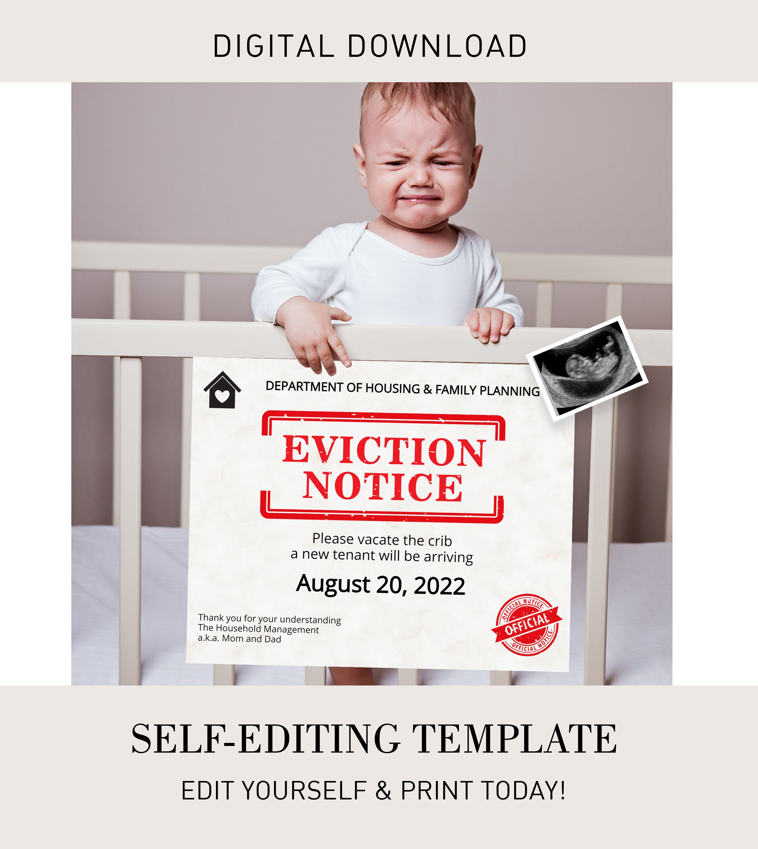 printable baby eviction notice