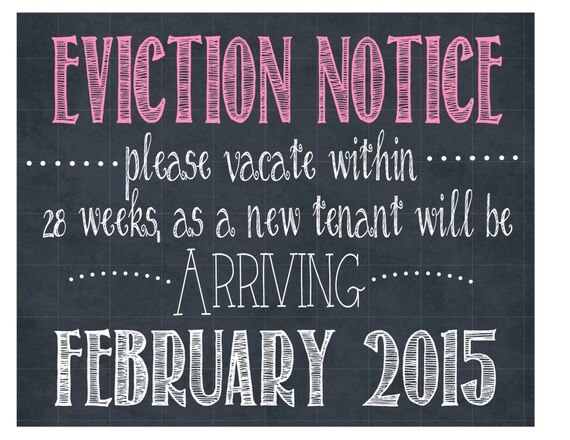 New Baby Announcement | Eviction Notice for Crib Big Brother ...