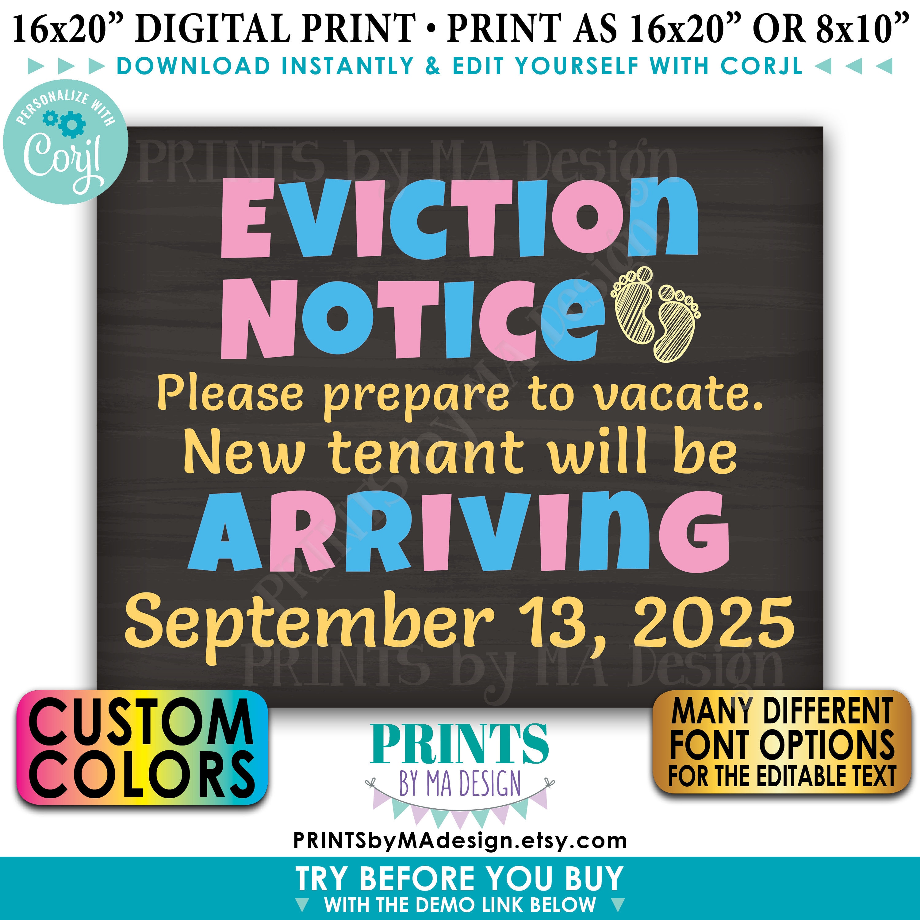 printable baby eviction notice