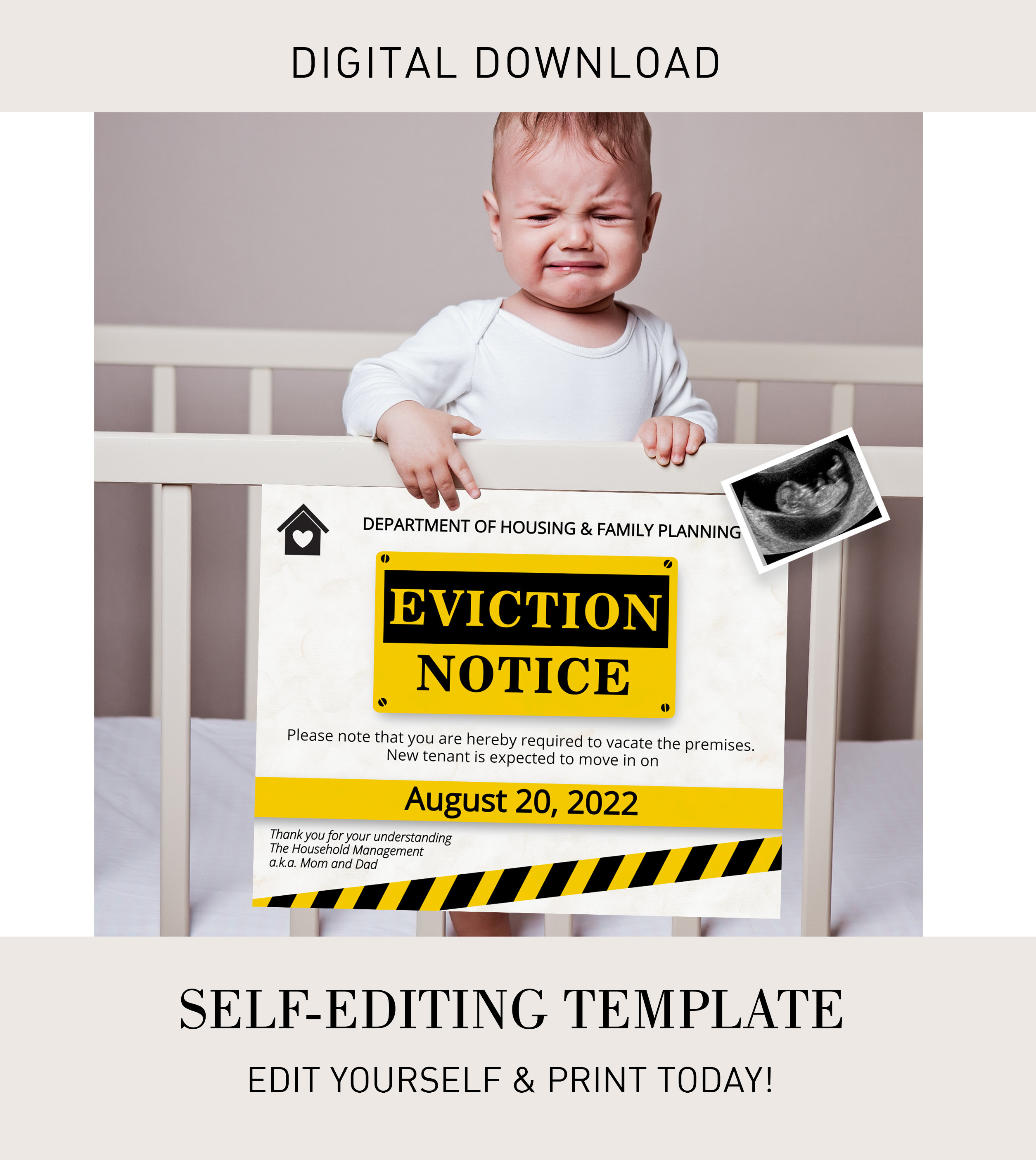 printable baby eviction notice