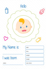 printable baby journal pages