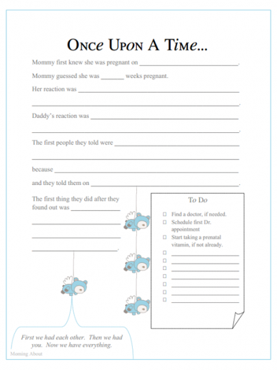 printable baby journal pages