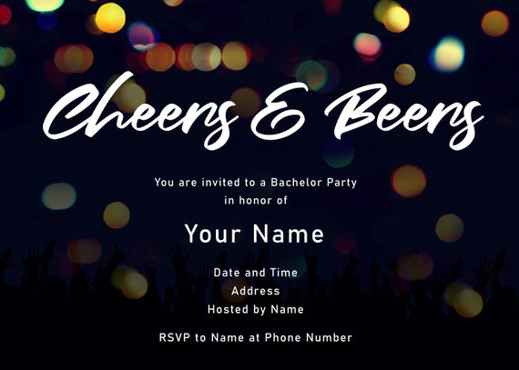 Custom Printable Bachelor Party Invitation, Downloadable Bachelor ...
