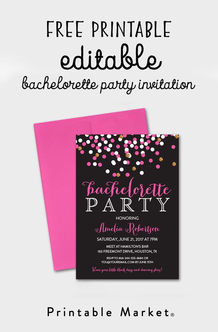 printable bachelorette party invitations templates