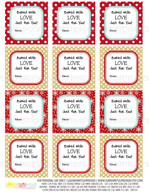 printable baked goods gift tags free