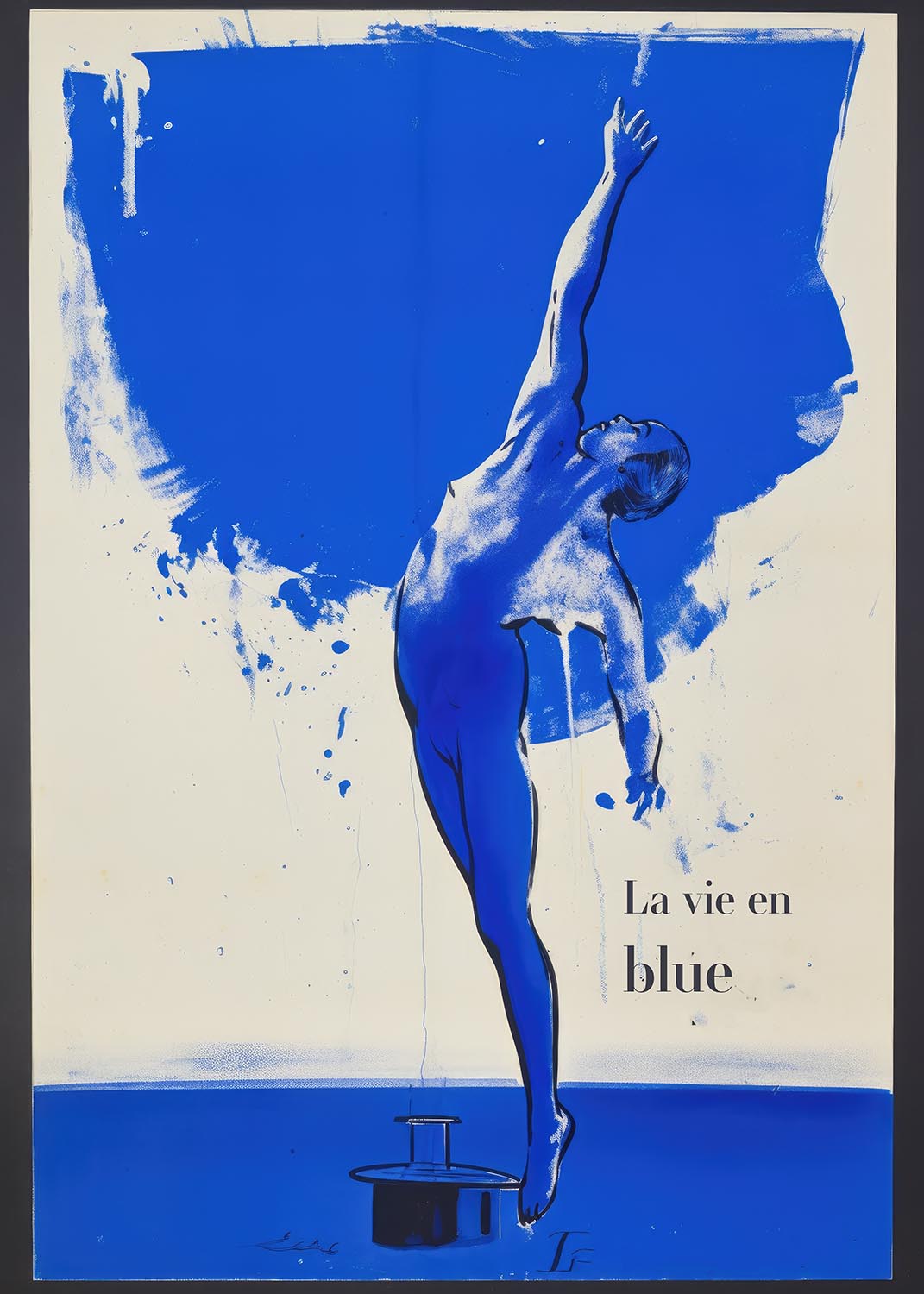 Vintage Yves Klein Inspired Poster: Ballet of Hues - Abstract ...