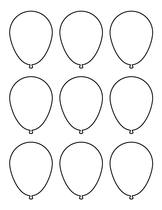 printable balloon shapes