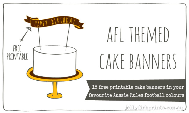 printable banner cake topper
