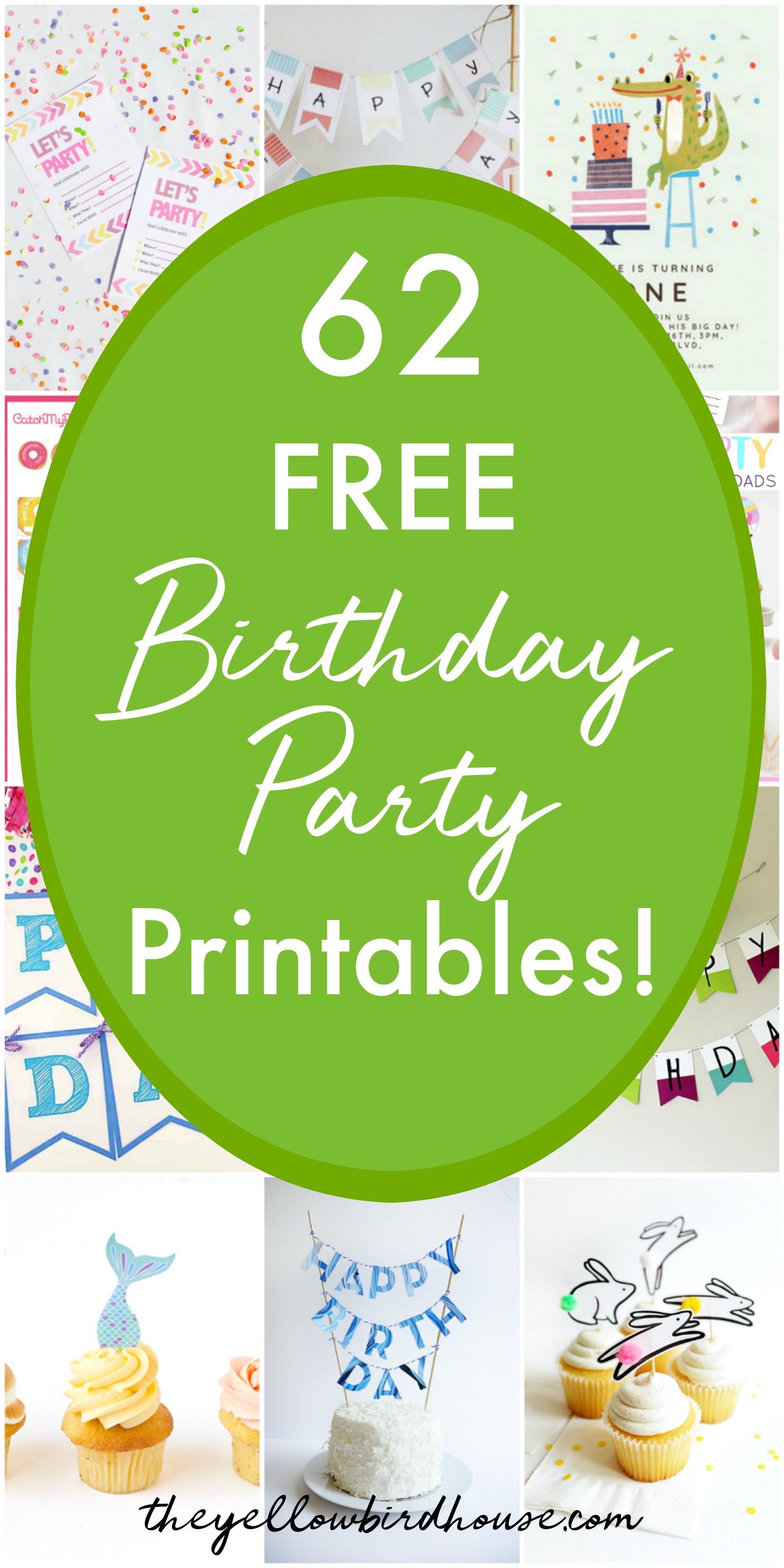 62 Free Birthday Party Printables - The Yellow Birdhouse