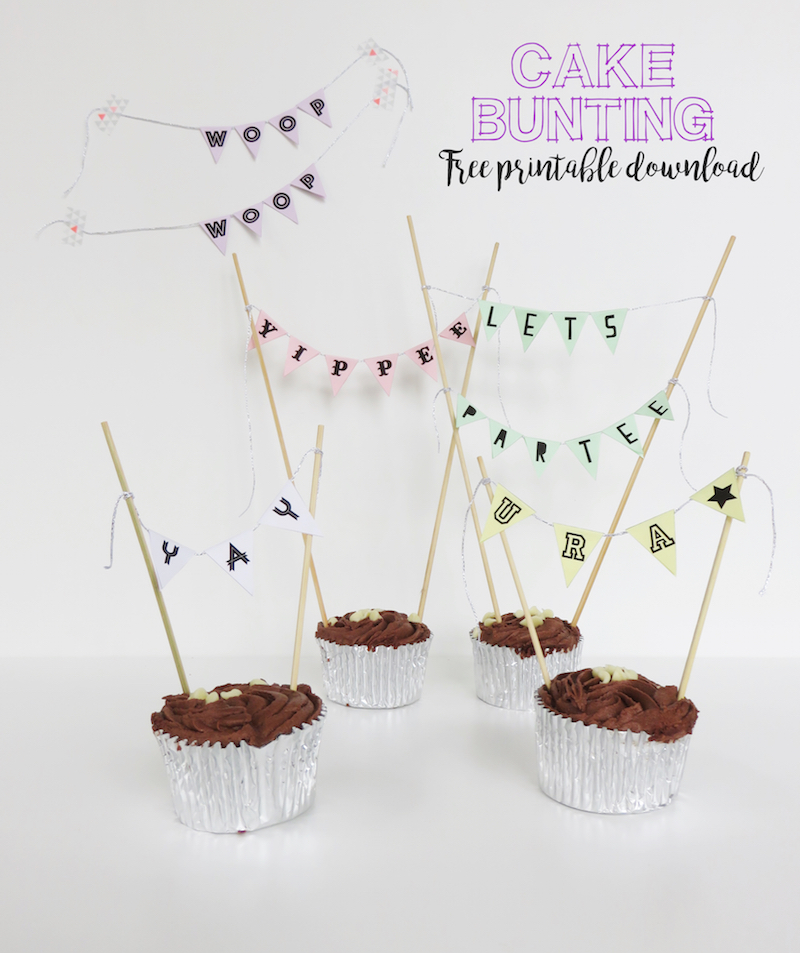 Cake Bunting Free Printable Download - PaintSewGlueChew