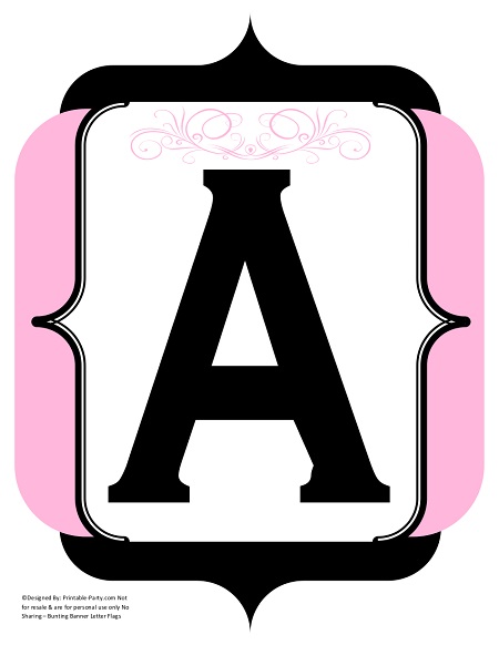 Fancy Printable Banner Letters | Personalize Your Own Party Banner