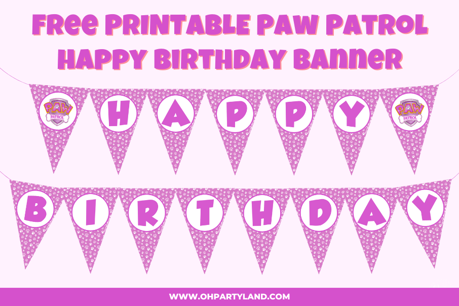 printable banner paw patrol