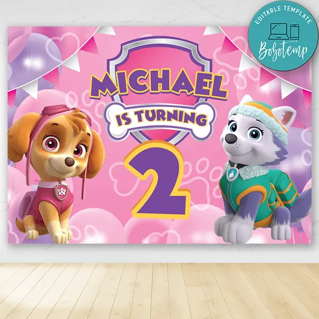 printable banner paw patrol