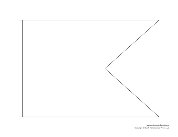 Printable Pennant Banner Template &  Triangle Banner Templates