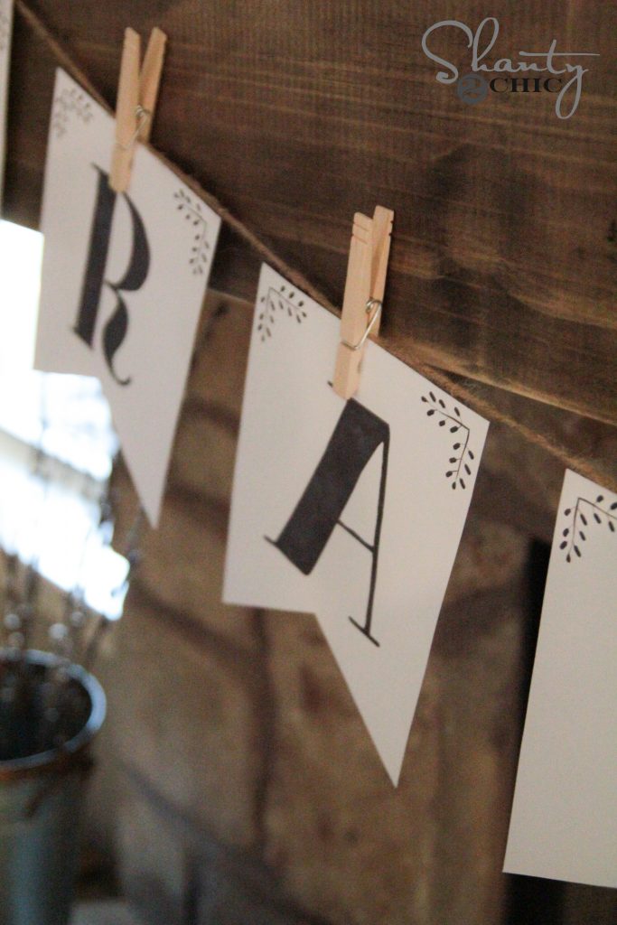 Free Printable Letter Banners - Shanty 2 Chic