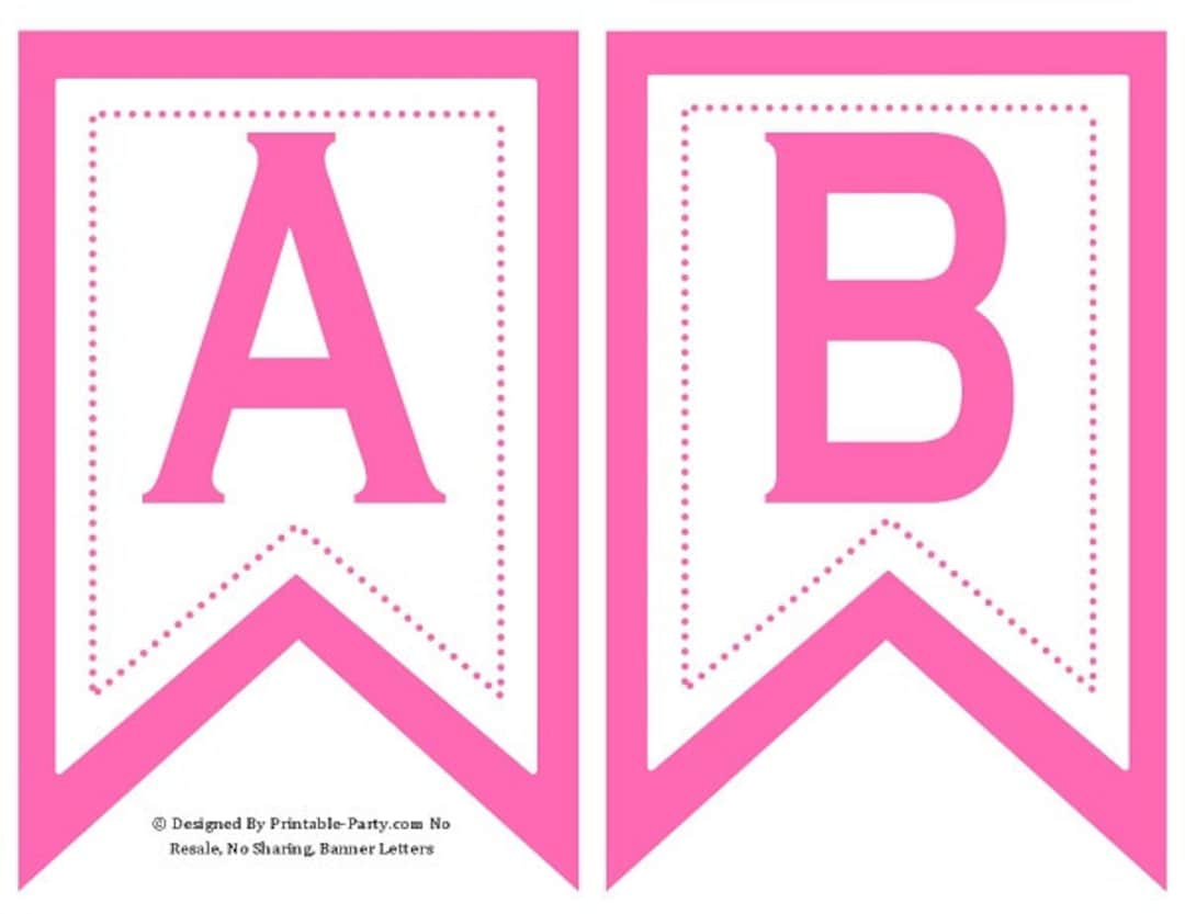 printable banner with letters